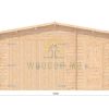 Wooden garage 5m x 5m, 44mm _ front side