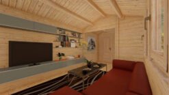 Wooden cabin HELMAND 3 m x 9 m 44 mm