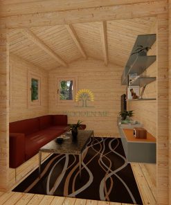 Wooden cabin HELMAND 3 m x 9 m 44 mm