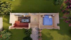 Wooden cabin HELMAND 3 m x 9 m 44 mm