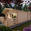 Wooden house LINUS 6m x 6m + WC, 44mm