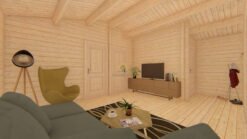 Wooden house Louise 6 x 6 68 mm