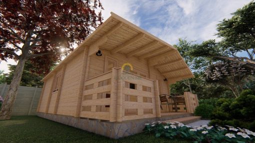 Wooden house PADOVA 6m x 6.5m, 44 mm
