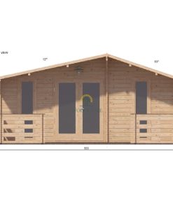 Wooden house PADOVA 6m x 6.5m, 44 mm