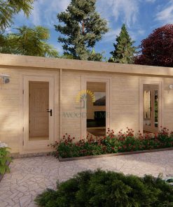 Wooden cabin RICO 4.04m x 7.8m, 44 mm :