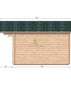 Wooden cabin ROBERTO 5.6m x 4m, 44 mm