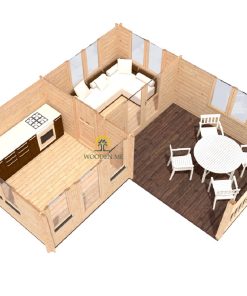 Wooden cabin SUZY 3.2m x 6m, 44 mm