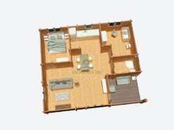Wooden house Olga 8 x 9 68 mm