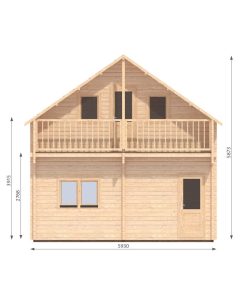 Wooden house Verona 5,93 x 8,75 68 mm