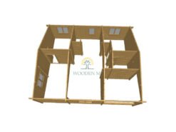 Wooden house Olga 8 x 9 68 mm