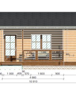 Wooden house Anna 1030 cm x 760 cm (78.3 m²)
