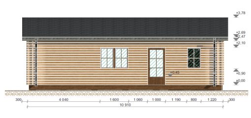 Wooden house Anna 1030 cm x 760 cm (78.3 m²)