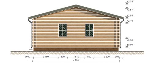 Wooden house BEGONIJA1030 cm x 760 cm (78.3 m²)