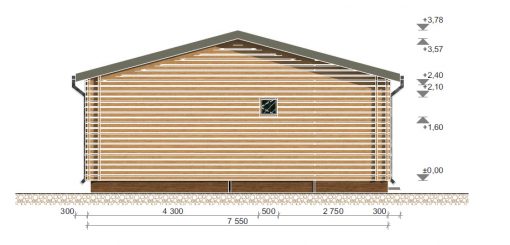 Wooden house BEGONIJA 1030 cm x 760 cm (78.3 m²)