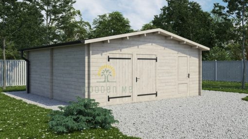Wooden garage 5.7mx5.7m 68 mm, (32.5 m2)