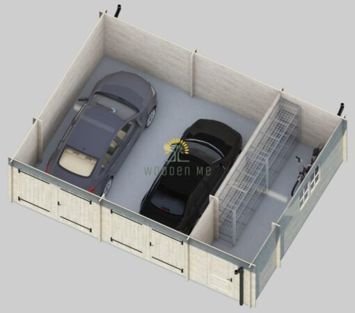 Double garage Favori 5.7 m x 7.7 m (43.7 m²)