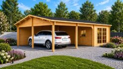 Tivoli – Double Carport with Studio (5.95 × 9.5 m, 44 mm)