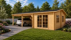 Tivoli – Double Carport with Studio (5.95 × 9.5 m, 44 mm)