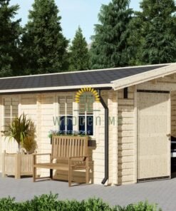 Single garage WOODY (44 mm), 4×7.5 m, 30 m²