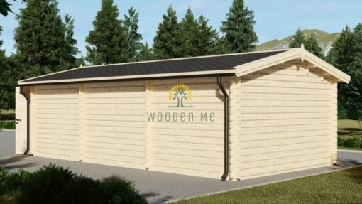 Single garage WOODY (44 mm), 4×7.5 m, 30 m²