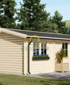 Single garage WOODY (44 mm), 4×7.5 m, 30 m²