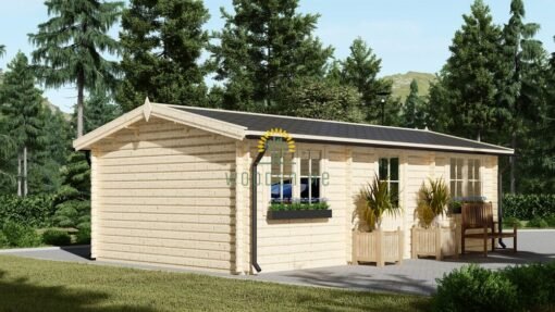 Single garage WOODY (44 mm), 4×7.5 m, 30 m²