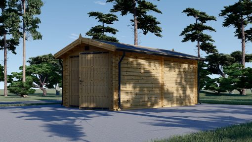 Wooden garage (3.20 x 5.20), 44mm