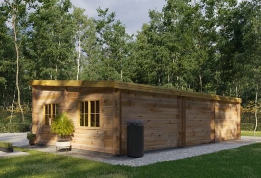 Tivoli – Double Carport with Studio (5.95 × 9.5 m, 44 mm)