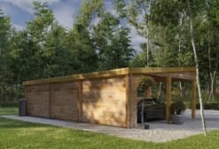 Tivoli – Double Carport with Studio (5.95 × 9.5 m, 44 mm)