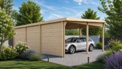 Double Carport with Studio (5.95 × 9.5 m, 44 mm)