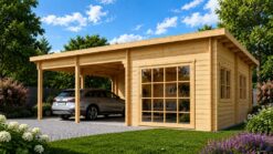 Double Carport with Studio (5.95 × 9.5 m, 44 mm)
