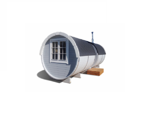 Sauna barrel 4.8 m/Ø 2.27 m with side entrance