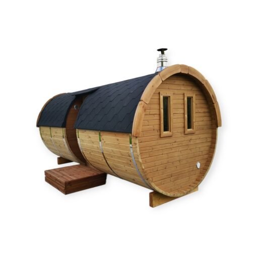 Sauna barrel 4.8 m/Ø 2.27 m with side entrance