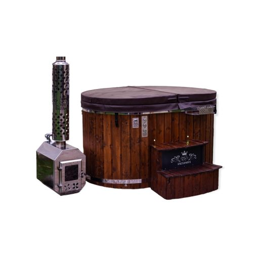 Ofuro hot tub with outside heater