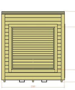 Modern sauna 2.3 m x 2.3