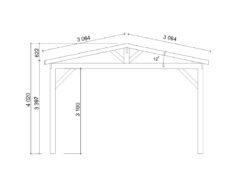 Carport for camping car (7 m x 6 m x 4 m )