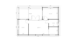 Wooden cabin Arica 70m² (7m x 10m) - Plan