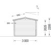 Wooden shed Peter 3m x 4m, 34 mm