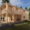 2-storey wooden house Athena (87 m² + 19 m² terrace +10 m² balcony), 68mm