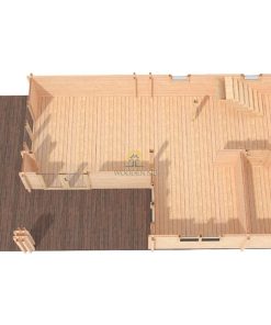 2-storey wooden house Athena (87 m² + 19 m² terrace +10 m² balcony), 68mm