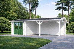 Carport with shed 30m² (4 m x 7,5 m)