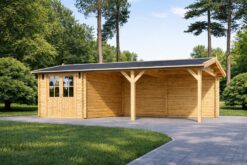 Carport with shed 30m² (4 m x 7,5 m)