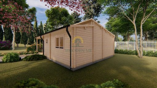Wooden house Iberica T2 (6.36m x 8.86m), 68mm