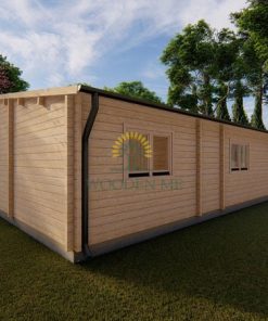 Wooden house Iberica T2 (6.36m x 8.86m), 68mm