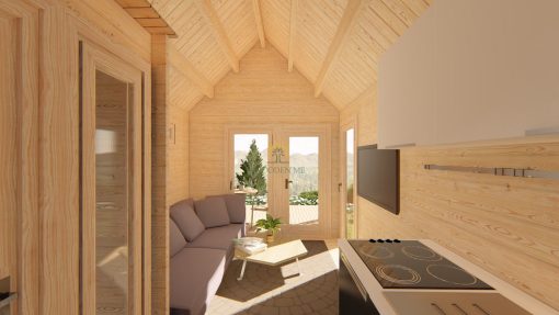 Wooden cabin Oslo 3 x 6 m, 44mm