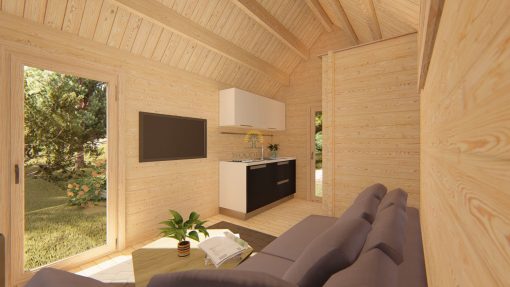 Wooden cabin Oslo 3 x 6 m, 44mm