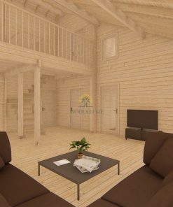 2-storey wooden house Porto (9m x 13m), 68mm