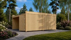 Single Carport with Shed LUNA F PLUS (4.9 x 5.6 m)