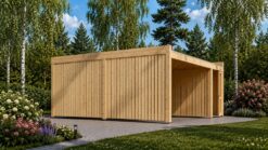 Single Carport with Shed LUNA F PLUS (4.9 x 5.6 m)