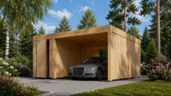 Single Carport with Shed LUNA F PLUS (4.9 x 5.6 m)